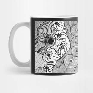 Abstract pattern illustration monochrome hand draw seamless Mug